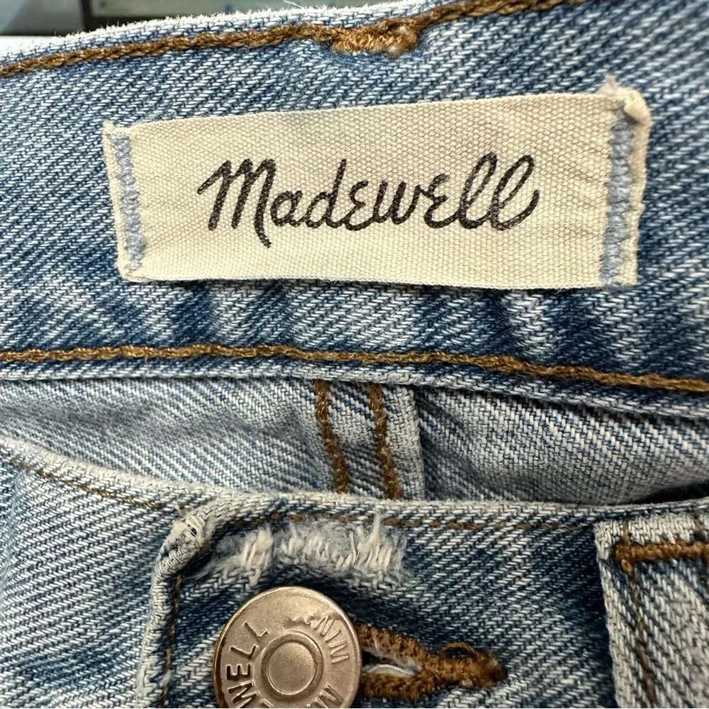 MADEWELL The Perfect Jean Short Distressed Ripped High Rise Cut Off Frayed Sz 24